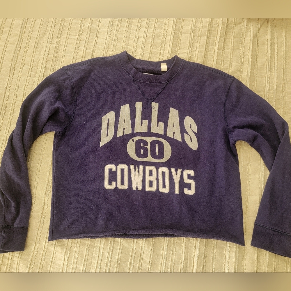 American Eagle Tailgate Dallas Cowboys Sweatshirt | Navy | Size S